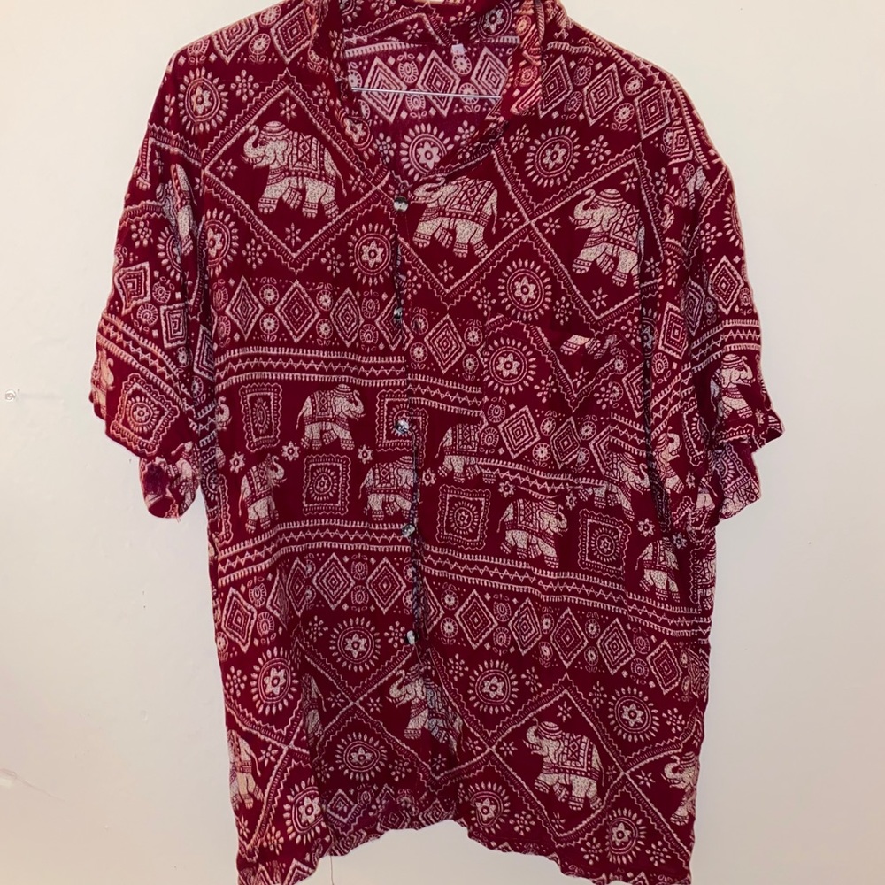 elephant button up